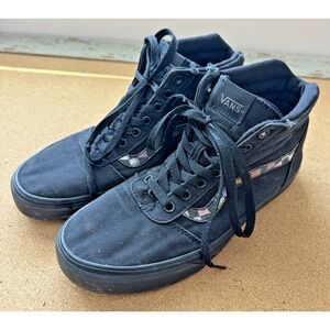 Vans Ward Hi Top Womens 9.5 Iridescent Check Black Multicolor Shoes
